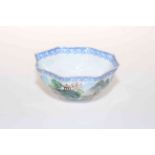 Chinese fine octagonal bowl with figures in landscape decoration, 13cm.