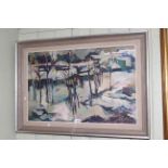 Richard Weisbrod, Winter Landscape, oil on canvas, signed and dated lower right, 51.