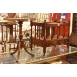 Bevan Funnell Ltd mahogany three division Canterbury and oval mahogany tripod occasional table (2).