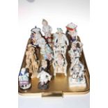 Collection of Victorian and later figures, two fairings, two toby jugs,