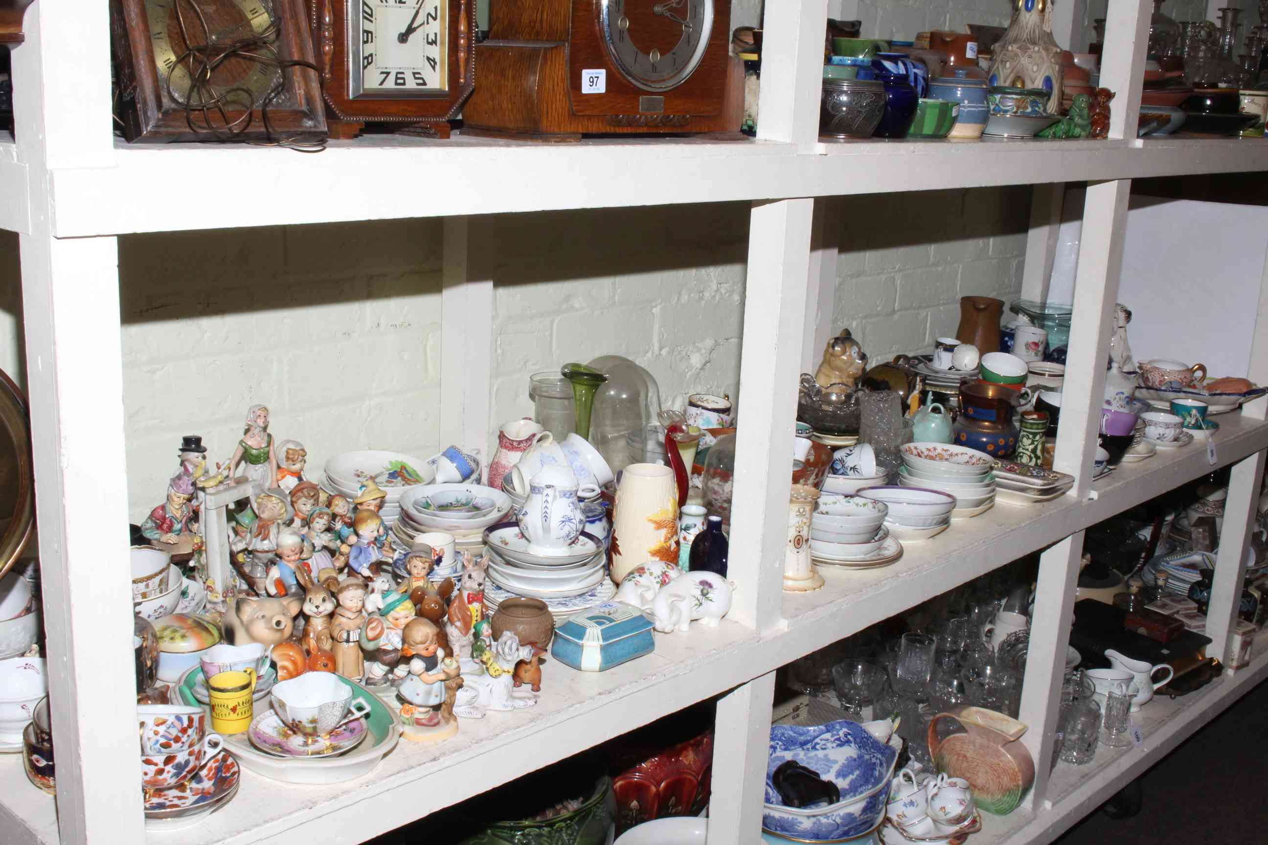 Large collection of ceramics and glass including Bonzo dog, 18th & 19th Century cups and saucers,