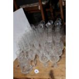 Collection of glasses and decanters.