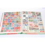 Schoolboy stamp book including Australia Bantum and food stamps, South Africa War Effort Bantum,