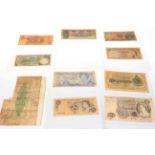 Collection of early to QEII banknotes including Darlington £5 white banknote 1889,