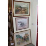 Alison Sharpe, Scarborough Grand Hotel, mixed media, signed and dated lower right and Alfred Bird,