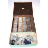 Case of circa 1900's to 1940's pennies in a wooden case,