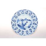 Chinese Kangxi blue and white plate.