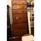 Late Victorian double chest of eight drawers.