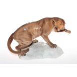 Beswick Puma on rock, 1702, 33cm.