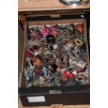 Large box of costume jewellery.