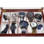 Box with watches.
