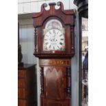 Impressive early Victorian inlaid mahogany eight day longcase clock,