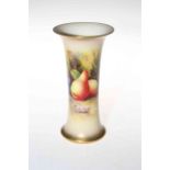 Royal Worcester fruit vase, signed Ayrton, 19cm.