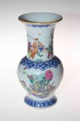 Chinese porcelain famille rose vase decorated with figures,