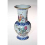 Chinese porcelain famille rose vase decorated with figures,