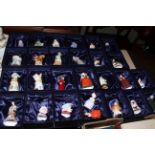 Collection of twenty six Royal Worcester boxed candle snuffers including limited edition Peter
