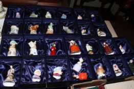 Collection of twenty six Royal Worcester boxed candle snuffers including limited edition Peter