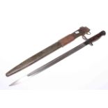 Remington WWI 1917 bayonet and scabbard.