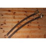 Two French Napoleonic sabres with original scabbards,