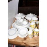Wedgwood Angela 40 piece table service including two tureens, and Royal Grafton part tea service,