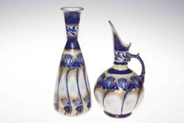 Losol Keeling and Co. Ltd vase and jug, 24cm and 26cm.