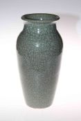 Large Chinese crackle glazed vase, 31cm.