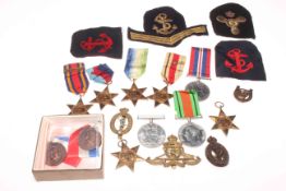 Collection of war medals including six star medals with ribbons and others,
