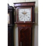 Early 19th Century oak and mahogany eight day longcase clock,