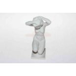 Bisque nude figurine, signed K. Tutter, 16cm.