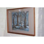 Tree creatures, watercolour drawing, monogrammed E.H., in glazed frame 45cm x 60cm including frame.