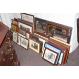 Large collection of prints, pub mirrors, etc.