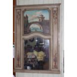 Continental painted mirror,