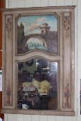 Continental painted mirror,