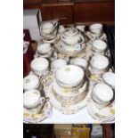 Royal Standard Sunset forty piece tea set and Aynsley tea set with teapot.