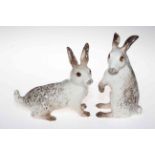 Two Winstanley small Arctic Hares, size 3.