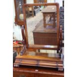 Victorian mahogany two drawer toilet mirror, 82cm by 64cm.