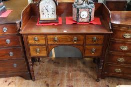 19th Century mahogany 3/4 gallery backed washstand on turned legs, 96.5cm by 99cm.