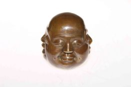 Modern bronze four face buddha.