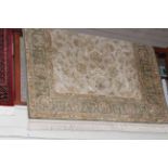 Green and beige ground Ziegler style carpet, 2.30 by 1.53.