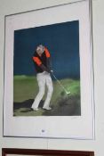 Limited edition golfing print.