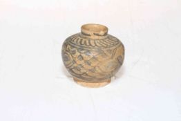 Small Chinese crackle glazed pot, 5cm.