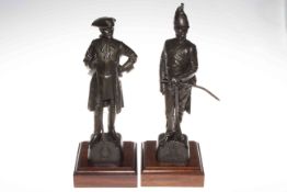 Pair Regimental statue sculptures.