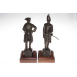 Pair Regimental statue sculptures.