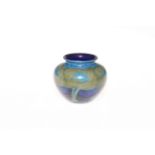 Moorcroft pottery Moonlit Blue vase, 6.5cm.