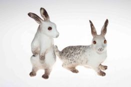 Two Winstanley Hares, size 3.