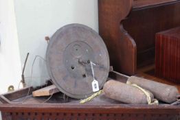 Eight day longcase clock movement with circular dial, signed Henderson, Scarborough,