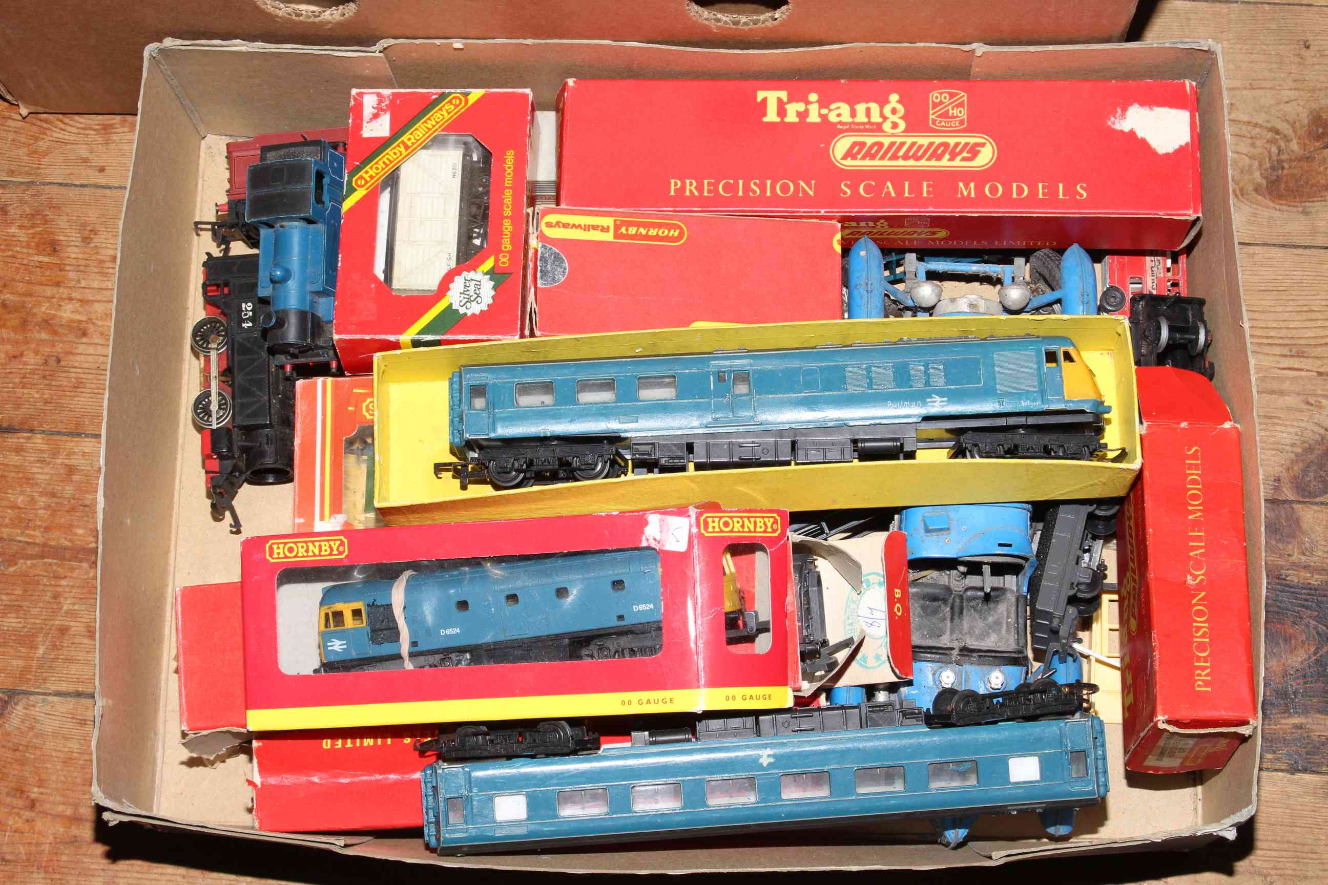 Three boxes of Hornby trains and others. - Image 2 of 4