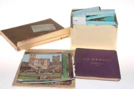 Modern assorted postcards, Handle music sheet book,