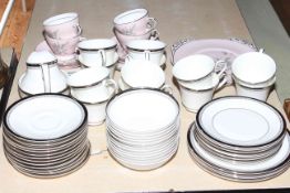 Royal Doulton Sarabande tea set (fifty pieces) and Royal Grafton 'Dawn Flight' part tea set