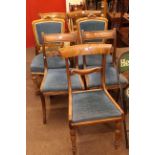 Seven various Victorian dining chairs including two carvers.